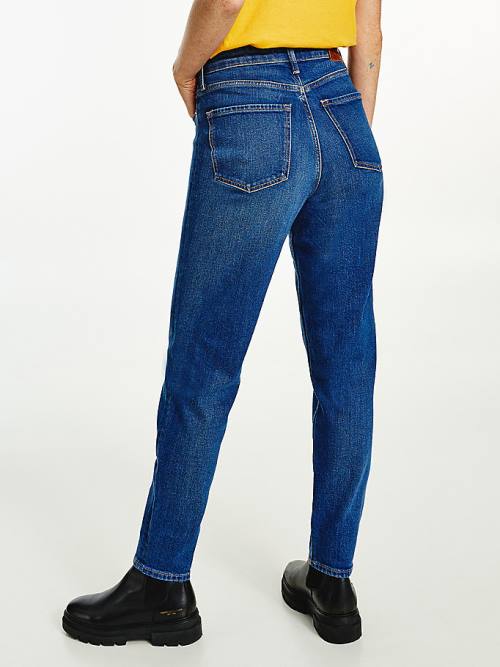 Tommy Hilfiger Gramercy High Rise Tapered Mom Jean Pantolon Kadın Denim | TH826XYN