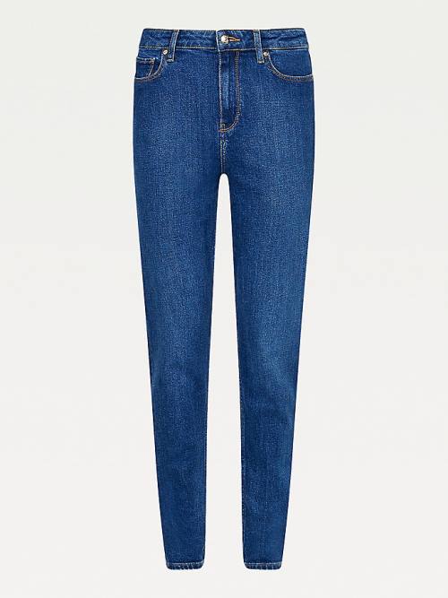 Tommy Hilfiger Gramercy High Rise Tapered Mom Jean Pantolon Kadın Denim | TH826XYN