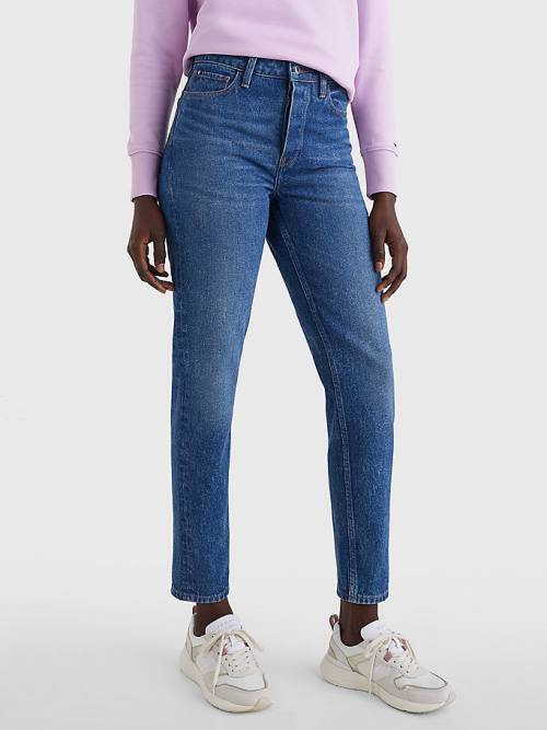 Tommy Hilfiger Gramercy Mom High Rise Tapered Faded Jean Pantolon Kadın Denim | TH352VPD