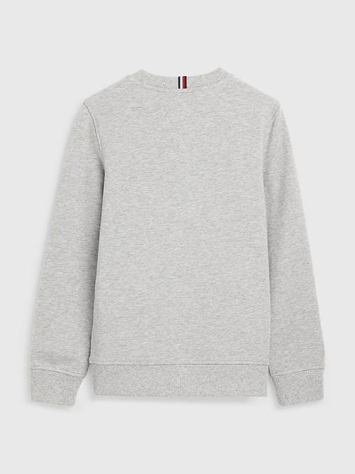 Tommy Hilfiger Graphic Tape Logo Sweatshirt Erkek Çocuk Gri | TH956RIF