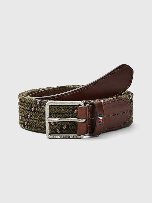 Tommy Hilfiger Gündelik Deri Essential Elasticated Kemer Erkek Haki | TH592PDI