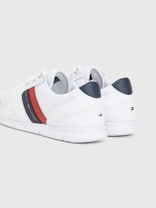 Tommy Hilfiger Hafif Perforated Deri Spor Ayakkabı Kadın Kırmızı | TH648IEZ