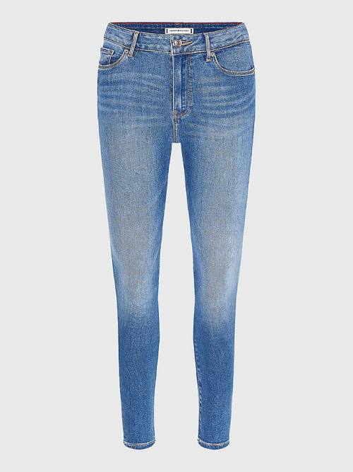 Tommy Hilfiger Harlem High Rise Super Skinny TH Flex Jean Pantolon Kadın Denim | TH032YID