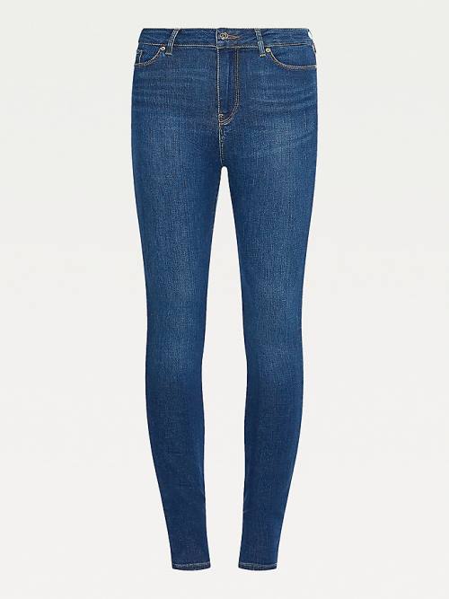 Tommy Hilfiger Harlem High Rise Super Skinny TH Flex Jean Pantolon Kadın Denim | TH468CIQ