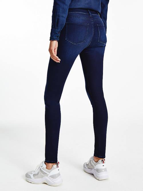 Tommy Hilfiger Harlem High Rise Super Skinny Seamless Jean Pantolon Kadın Denim | TH659WQA