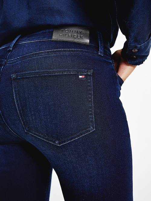 Tommy Hilfiger Harlem High Rise Super Skinny Seamless Jean Pantolon Kadın Denim | TH659WQA