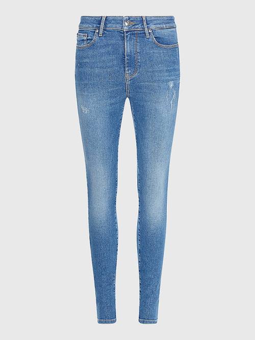 Tommy Hilfiger Harlem High Rise Super Skinny Jean Pantolon Kadın Denim | TH764LBP