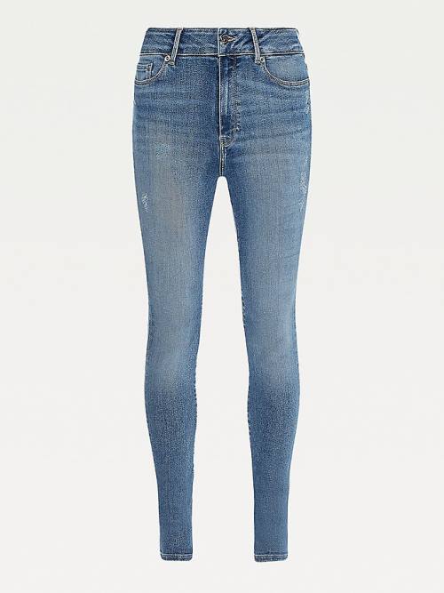 Tommy Hilfiger Harlem High Rise Super Skinny Jean Pantolon Kadın Denim | TH854XBF