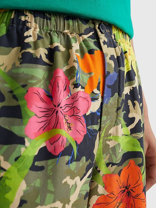 Tommy Hilfiger Hawaiian Camo Print Şort Erkek Haki | TH892HOR