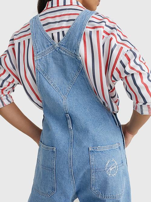 Tommy Hilfiger Hemp Denim Dungarees Jean Pantolon Kadın Denim | TH394PKR