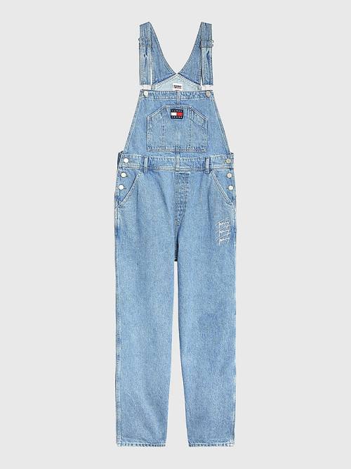 Tommy Hilfiger Hemp Denim Dungarees Jean Pantolon Kadın Denim | TH394PKR