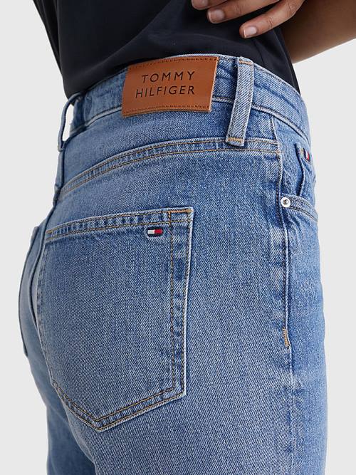 Tommy Hilfiger High Rise Slim Faded Jean Pantolon Kadın Denim | TH029ZNE