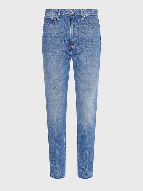 Tommy Hilfiger High Rise Slim Faded Jean Pantolon Kadın Denim | TH029ZNE