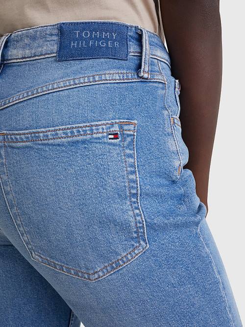 Tommy Hilfiger High Rise Straight Faded Jean Pantolon Kadın Denim | TH769YSG