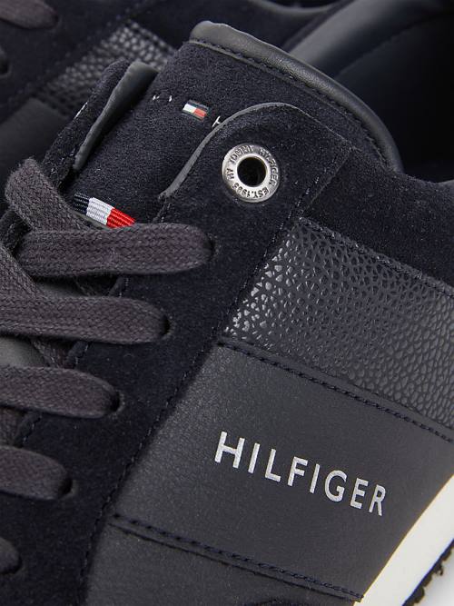 Tommy Hilfiger Iconic Dantel-Up Spor Ayakkabı Erkek Mavi | TH092MEB