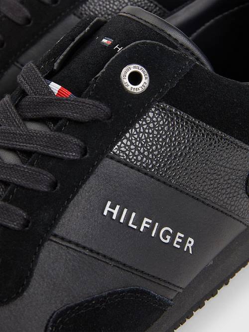 Tommy Hilfiger Iconic Dantel-Up Spor Ayakkabı Erkek Siyah | TH156RDY