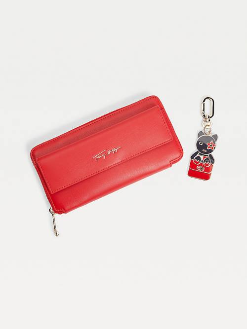 Tommy Hilfiger Iconic Key Fob Gift Set Cüzdan Kadın Kırmızı | TH469CYI