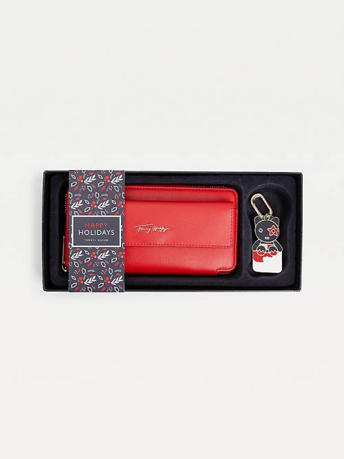 Tommy Hilfiger Iconic Key Fob Gift Set Cüzdan Kadın Kırmızı | TH469CYI