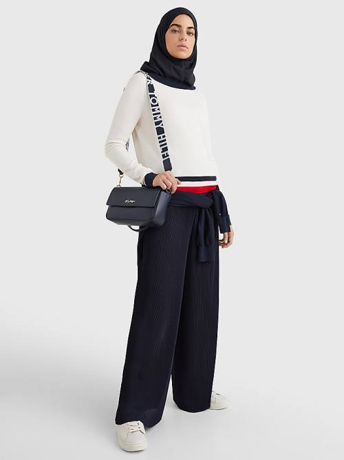 Tommy Hilfiger Iconic Shoulder Çanta Kadın Mavi | TH179NTQ