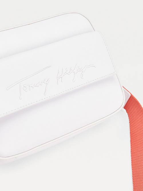 Tommy Hilfiger Iconic Signature Logo Camera Çanta Kadın Beyaz | TH956VUO