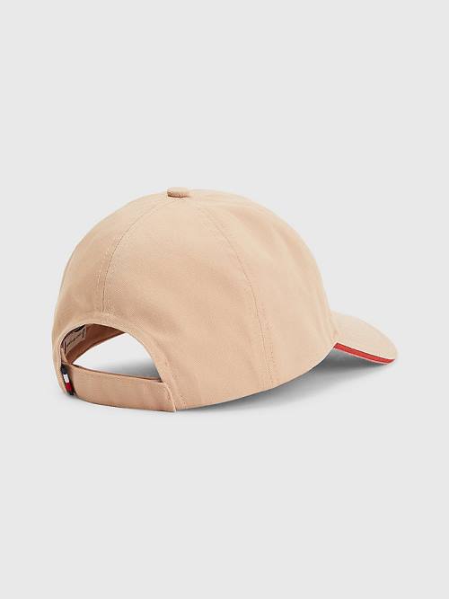 Tommy Hilfiger Iconic Signature Logo Cap Şapka Kadın Bej Rengi | TH730VFK