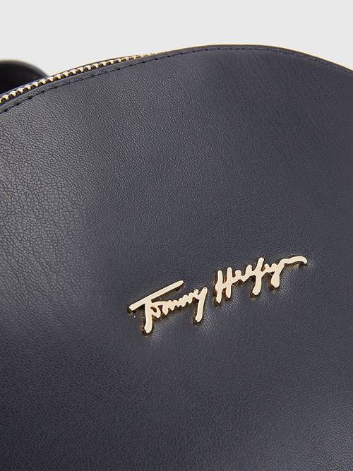 Tommy Hilfiger Iconic Signature Plaque Backpack Çanta Kadın Mavi | TH269OEH