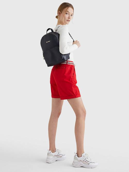 Tommy Hilfiger Iconic Signature Plaque Backpack Çanta Kadın Mavi | TH269OEH