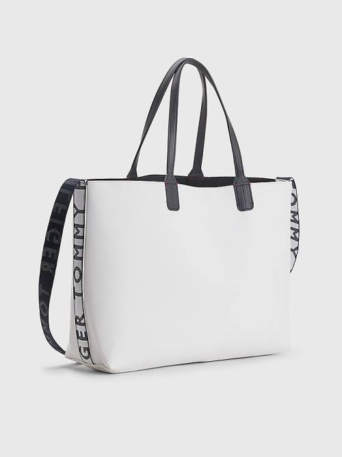 Tommy Hilfiger Iconic Signature Tote Çanta Kadın Beyaz | TH021SFH