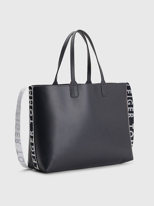 Tommy Hilfiger Iconic Signature Tote Çanta Kadın Mavi | TH798TWP