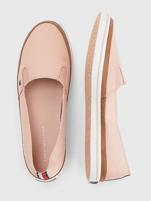 Tommy Hilfiger Iconic Slip-On Spor Ayakkabı Kadın Pembe | TH076JYQ