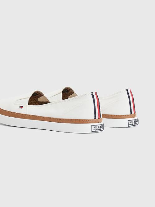 Tommy Hilfiger Iconic Slip-On Spor Ayakkabı Kadın Beyaz | TH397MFK