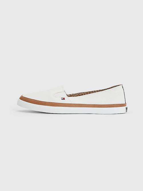 Tommy Hilfiger Iconic Slip-On Spor Ayakkabı Kadın Beyaz | TH397MFK