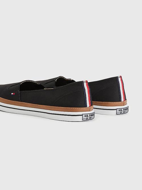 Tommy Hilfiger Iconic Slip-On Spor Ayakkabı Kadın Siyah | TH743JWA