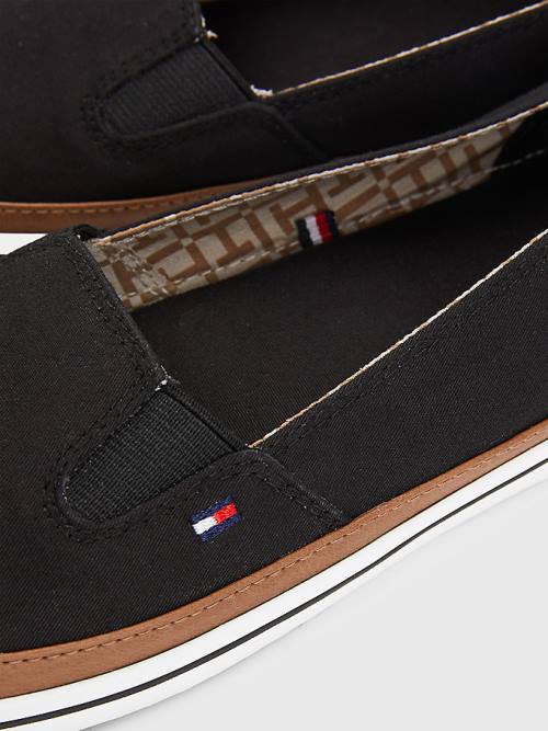 Tommy Hilfiger Iconic Slip-On Spor Ayakkabı Kadın Siyah | TH743JWA