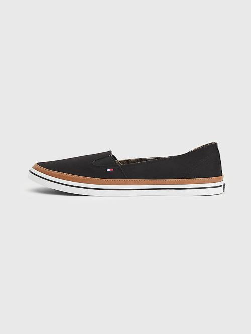 Tommy Hilfiger Iconic Slip-On Spor Ayakkabı Kadın Siyah | TH743JWA