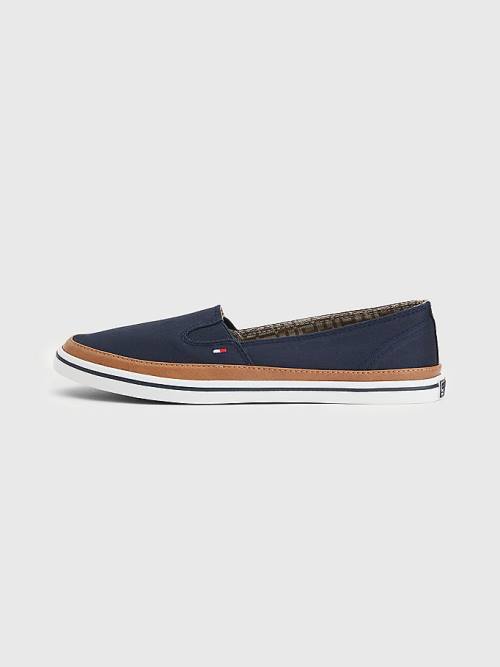 Tommy Hilfiger Iconic Slip-On Spor Ayakkabı Kadın Mavi | TH901ZAC