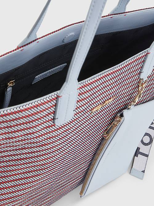 Tommy Hilfiger Iconic Woven Tote Çanta Kadın Kırmızı | TH780RAI