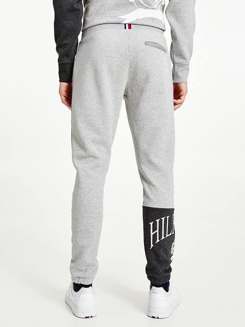 Tommy Hilfiger Icons Colour-Blocked Crest Joggers Pantolon Erkek Gri | TH537GNF