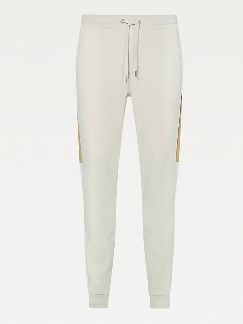 Tommy Hilfiger Icons Colour-Blocked Joggers Pantolon Erkek Bej Rengi | TH475KEA