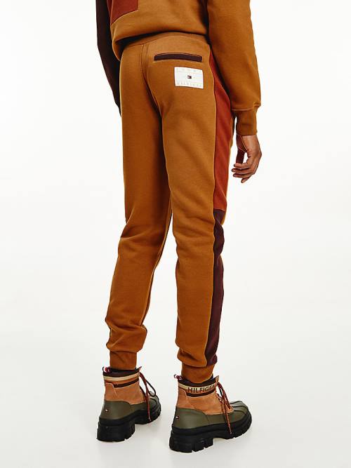 Tommy Hilfiger Icons Colour-Blocked Joggers Pantolon Erkek Kahverengi | TH689ZQE