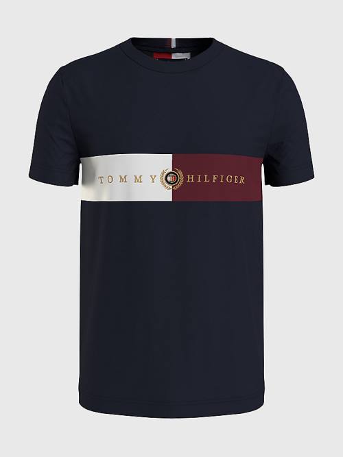 Tommy Hilfiger Icons Crest Tişört Erkek Mavi | TH182FWE