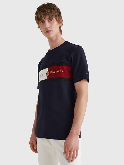 Tommy Hilfiger Icons Crest Tişört Erkek Mavi | TH182FWE