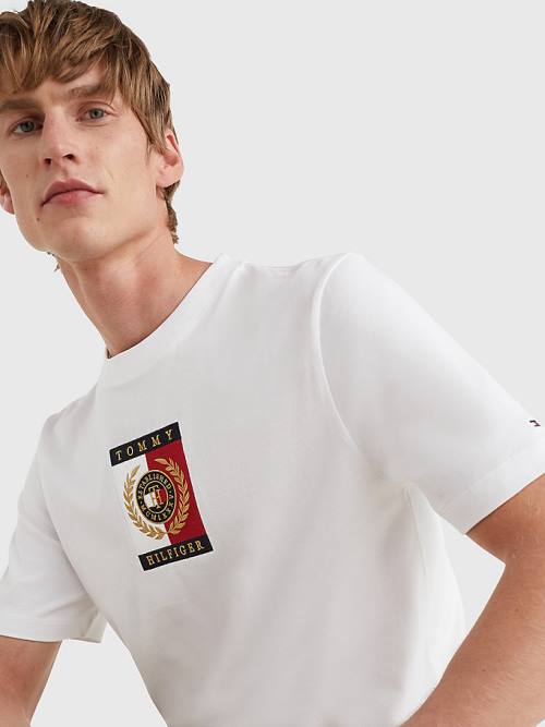 Tommy Hilfiger Icons Logo Tişört Erkek Beyaz | TH816WLS