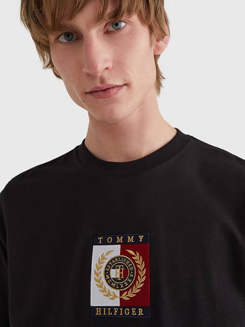 Tommy Hilfiger Icons Logo Tişört Erkek Siyah | TH140OPK