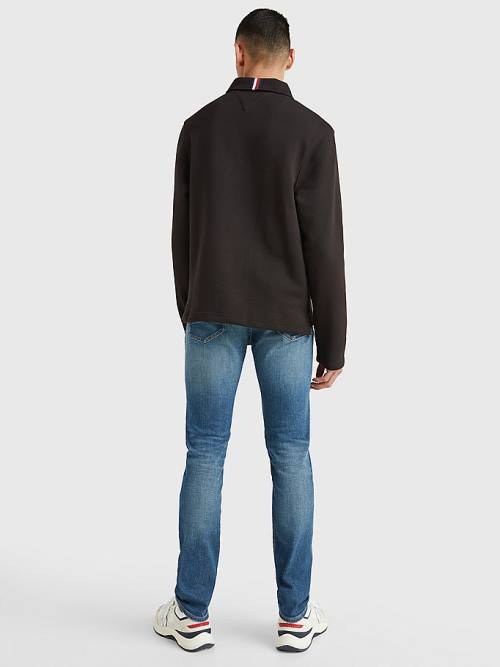 Tommy Hilfiger Icons Mock Turtleneck Relaxed Fit Sweatshirt Erkek Siyah | TH864PKC