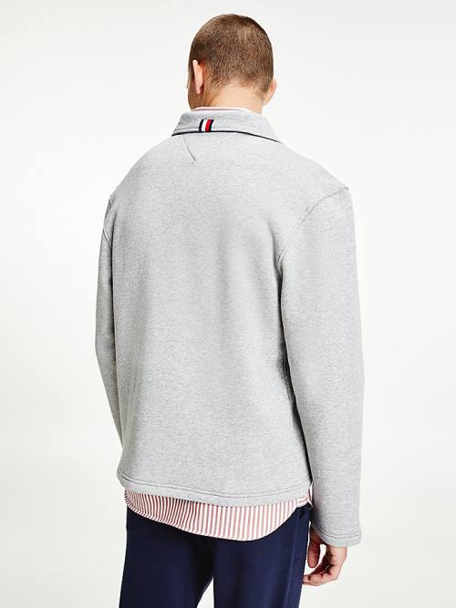 Tommy Hilfiger Icons Mock Turtleneck Relaxed Fit Sweatshirt Erkek Gri | TH908NUW