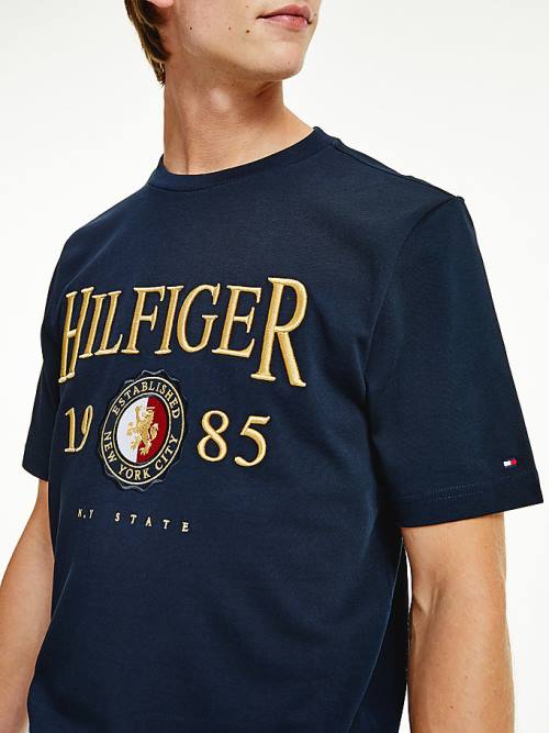 Tommy Hilfiger Icons Relaxed Fit Tişört Erkek Mavi | TH108VOX