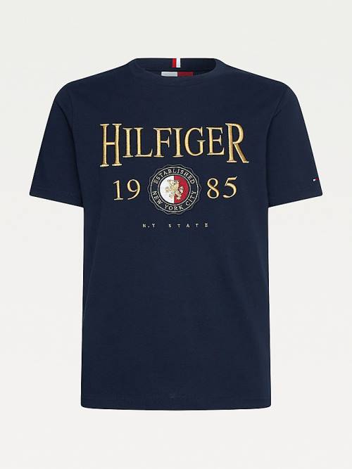 Tommy Hilfiger Icons Relaxed Fit Tişört Erkek Mavi | TH108VOX