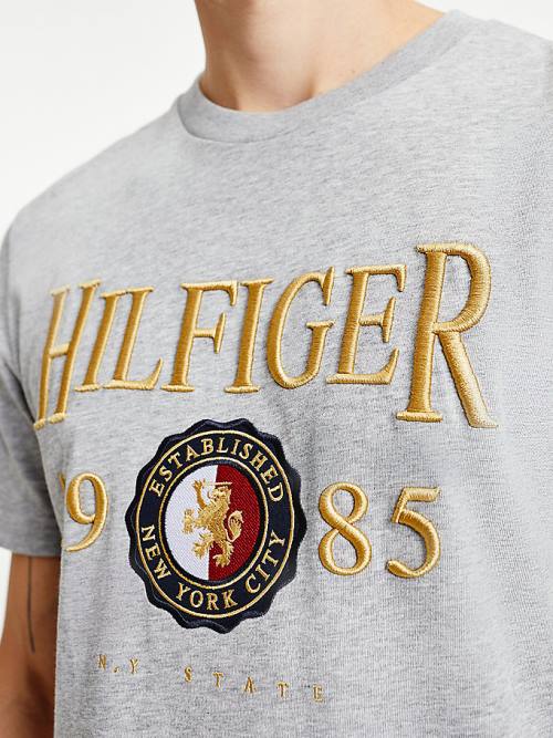 Tommy Hilfiger Icons Relaxed Fit Tişört Erkek Gri | TH456HKA