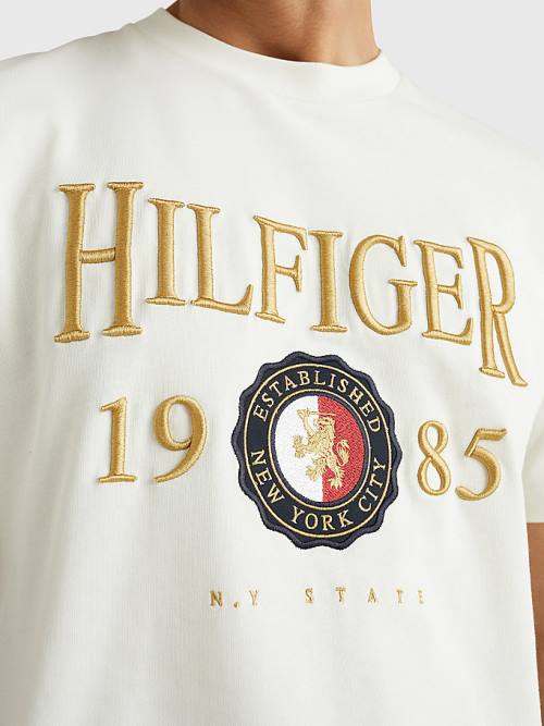 Tommy Hilfiger Icons Relaxed Fit Tişört Erkek Beyaz | TH530KZD